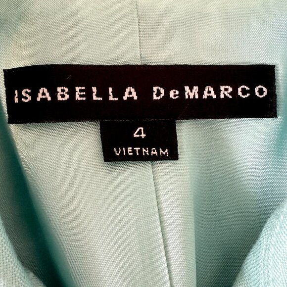 Isabella DeMarco Lt. Blue Open Front Linen Blazer Jacket Sz 4 NWT Office Siren - Picture 4 of 9